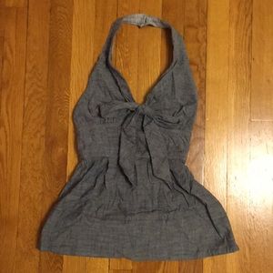 Anthropologie fei denim / chambray Halter Top